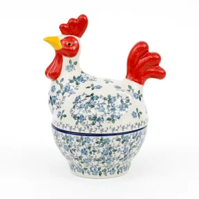 Pojemnik kogut D61 h-20,5 cm <br> 2089X Niezapominajki